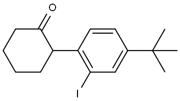 2-(4-(tert-butyl)-2-iodophenyl)cyclohexan-1-one Struktur