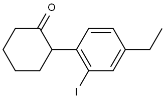 2-(4-ethyl-2-iodophenyl)cyclohexan-1-one Struktur