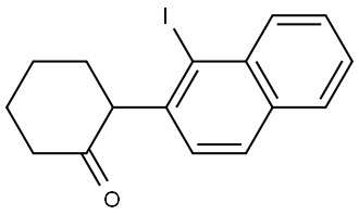 2-(1-iodonaphthalen-2-yl)cyclohexan-1-one Struktur