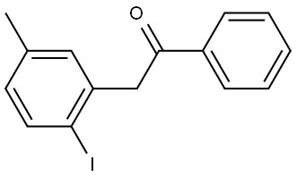 2-(2-iodo-5-methylphenyl)-1-phenylethan-1-one Struktur