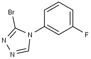 3-bromo-4-(3-fluorophenyl)-4H-1,2,4-triazole Struktur