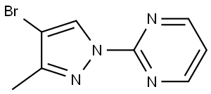 2-(4-bromo-3-methyl-1H-pyrazol-1-yl)pyrimidine Struktur