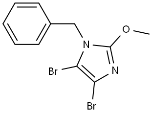 1-benzyl-4,5-dibromo-2-methoxy-1H-imidazole Struktur