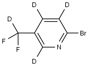 2-bromo-5-(difluoromethyl-d)pyridine-3,4,6-d3 Struktur