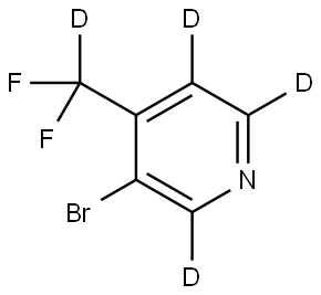 3-bromo-4-(difluoromethyl-d)pyridine-2,5,6-d3 Struktur