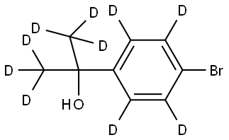 2-(4-bromophenyl-2,3,5,6-d4)propan-1,1,1,3,3,3-d6-2-ol Struktur