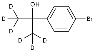 2-(4-bromophenyl)propan-1,1,1,3,3,3-d6-2-ol Struktur