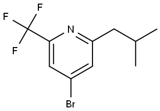 4-bromo-2-isobutyl-6-(trifluoromethyl)pyridine Struktur