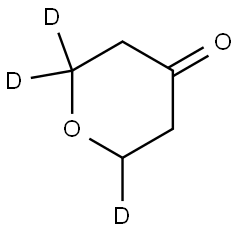 tetrahydro-4H-pyran-4-one-2,2,6-d3 Struktur