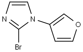 2-bromo-1-(furan-3-yl)-1H-imidazole Struktur