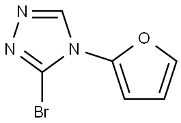 3-bromo-4-(furan-2-yl)-4H-1,2,4-triazole Struktur