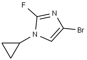 4-bromo-1-cyclopropyl-2-fluoro-1H-imidazole Struktur