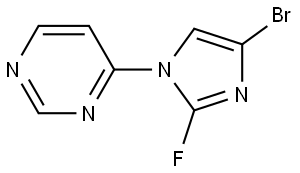 4-(4-bromo-2-fluoro-1H-imidazol-1-yl)pyrimidine Struktur