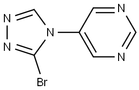 5-(3-bromo-4H-1,2,4-triazol-4-yl)pyrimidine Struktur