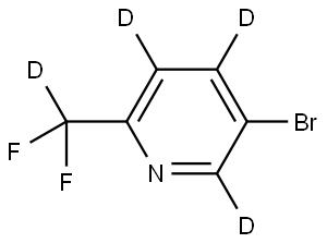 5-bromo-2-(difluoromethyl-d)pyridine-3,4,6-d3 Struktur