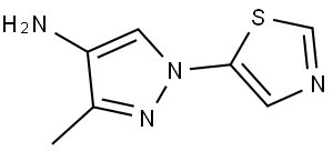 3-methyl-1-(thiazol-5-yl)-1H-pyrazol-4-amine Struktur