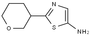 2-(tetrahydro-2H-pyran-3-yl)thiazol-5-amine Struktur