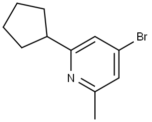 4-bromo-2-cyclopentyl-6-methylpyridine Struktur