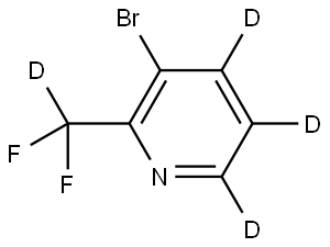 3-bromo-2-(difluoromethyl-d)pyridine-4,5,6-d3 Struktur