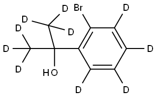 2-(2-bromophenyl-3,4,5,6-d4)propan-1,1,1,3,3,3-d6-2-ol Struktur