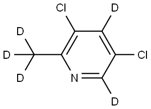 3,5-dichloro-2-(methyl-d3)pyridine-4,6-d2 Struktur