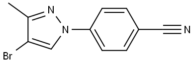 4-(4-bromo-3-methyl-1H-pyrazol-1-yl)benzonitrile Struktur