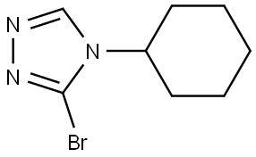 3-bromo-4-cyclohexyl-4H-1,2,4-triazole Struktur