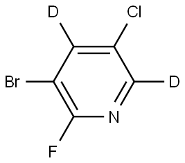 3-bromo-5-chloro-2-fluoropyridine-4,6-d2 Struktur