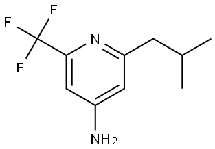 2-isobutyl-6-(trifluoromethyl)pyridin-4-amine Struktur