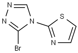 2-(3-bromo-4H-1,2,4-triazol-4-yl)thiazole Struktur