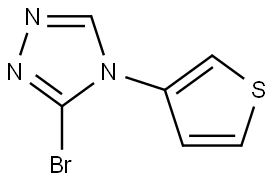 3-bromo-4-(thiophen-3-yl)-4H-1,2,4-triazole Struktur