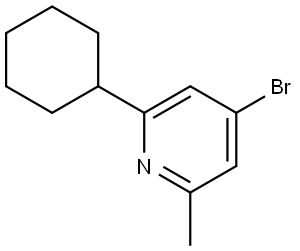 4-bromo-2-cyclohexyl-6-methylpyridine Struktur