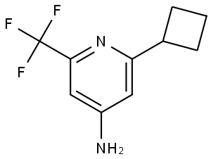 2-cyclobutyl-6-(trifluoromethyl)pyridin-4-amine Struktur