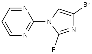 2-(4-bromo-2-fluoro-1H-imidazol-1-yl)pyrimidine Struktur