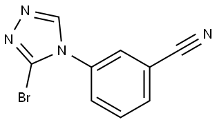 3-(3-bromo-4H-1,2,4-triazol-4-yl)benzonitrile Struktur