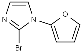 2-bromo-1-(furan-2-yl)-1H-imidazole Struktur