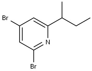 2,4-dibromo-6-(sec-butyl)pyridine Struktur