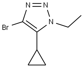 4-bromo-5-cyclopropyl-1-ethyl-1H-1,2,3-triazole Struktur