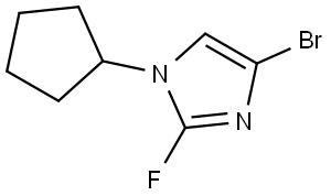 4-bromo-1-cyclopentyl-2-fluoro-1H-imidazole Struktur