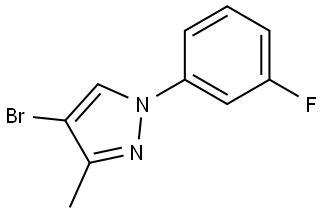 4-bromo-1-(3-fluorophenyl)-3-methyl-1H-pyrazole Struktur