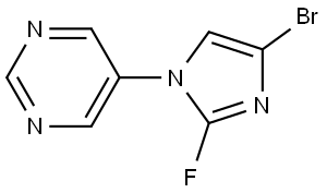 5-(4-bromo-2-fluoro-1H-imidazol-1-yl)pyrimidine Struktur