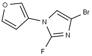 4-bromo-2-fluoro-1-(furan-3-yl)-1H-imidazole Struktur