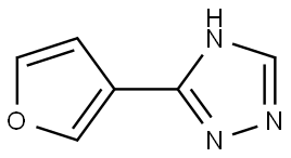 3-(furan-3-yl)-4H-1,2,4-triazole Struktur