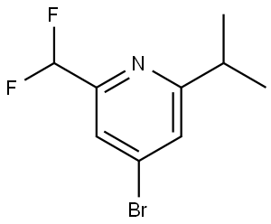 4-bromo-2-(difluoromethyl)-6-isopropylpyridine Struktur