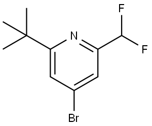 4-bromo-2-(tert-butyl)-6-(difluoromethyl)pyridine Struktur