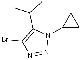 4-bromo-1-cyclopropyl-5-isopropyl-1H-1,2,3-triazole Struktur