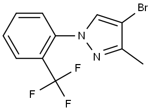 4-bromo-3-methyl-1-(2-(trifluoromethyl)phenyl)-1H-pyrazole Struktur