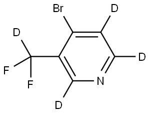 4-bromo-3-(difluoromethyl-d)pyridine-2,5,6-d3 Struktur