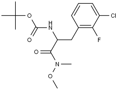 tert-butyl (3-(3-chloro-2-fluorophenyl)-1-(methoxy(methyl)amino)-1-oxopropan-2-yl)carbamate Struktur