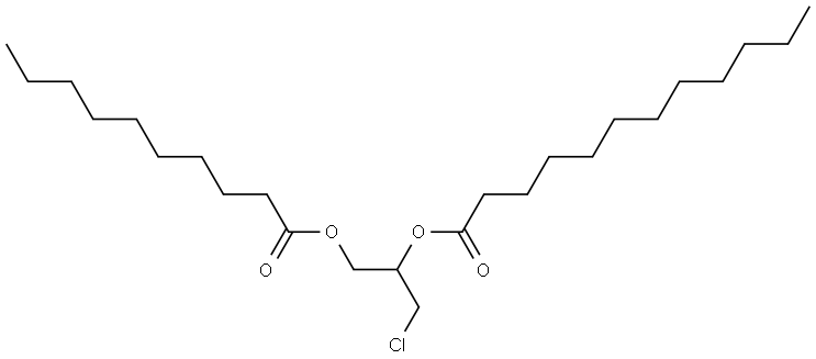 1-Decanoyl-2-lauroyl-3-chloropropanediol Struktur